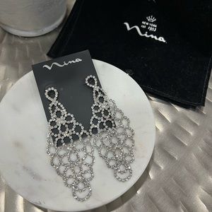 New NINA NEW YORK CRYSTAL EARRINGS.